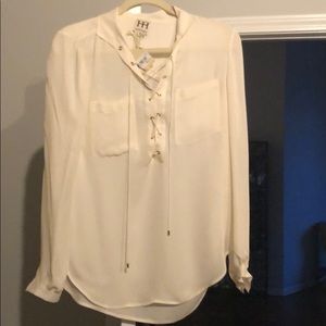 Brand New Haute Hippie Cream Blouse